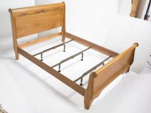 wood bed rail and center supports